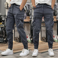VALERIA LAURENT | Pantalones Cargo Marino Multibolsillo