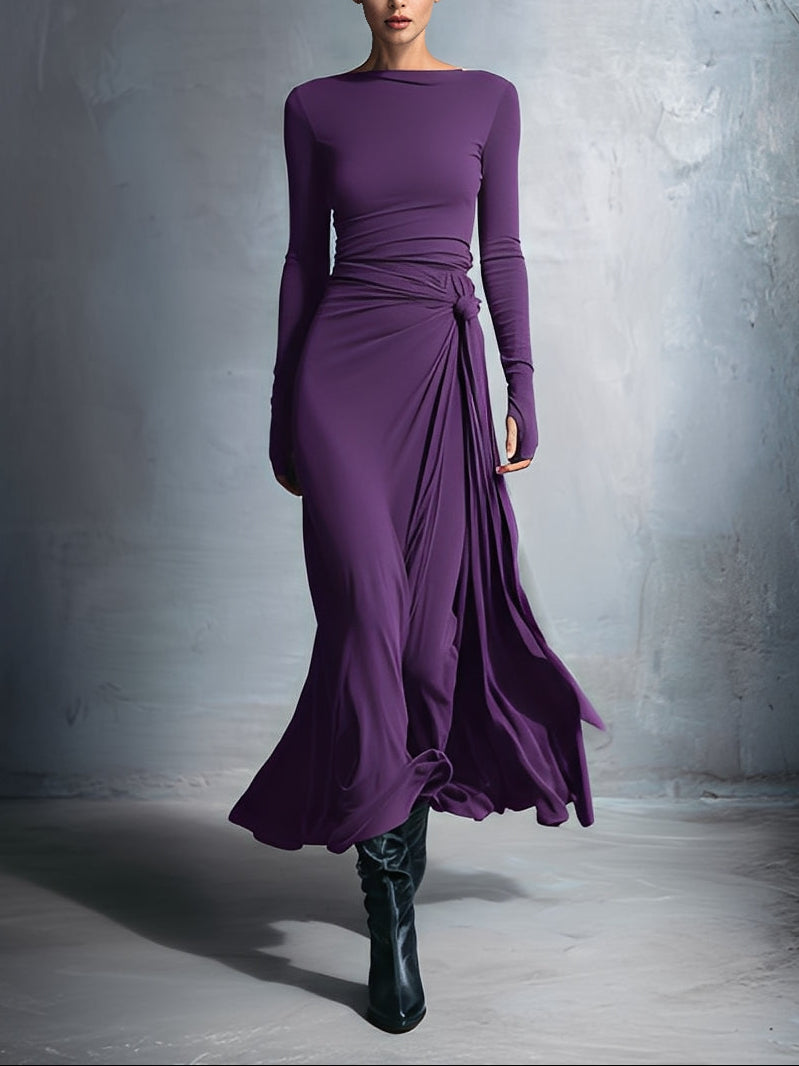 VALERIA LAURENT | Naiara ❘ Vestido maxi con nudo lateral