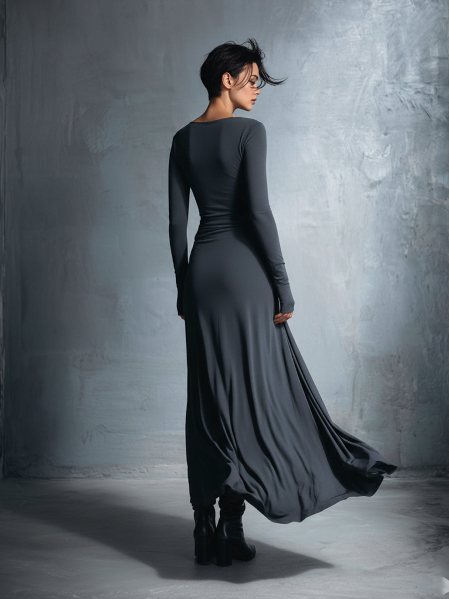 VALERIA LAURENT | Naiara ❘ Vestido maxi con nudo lateral