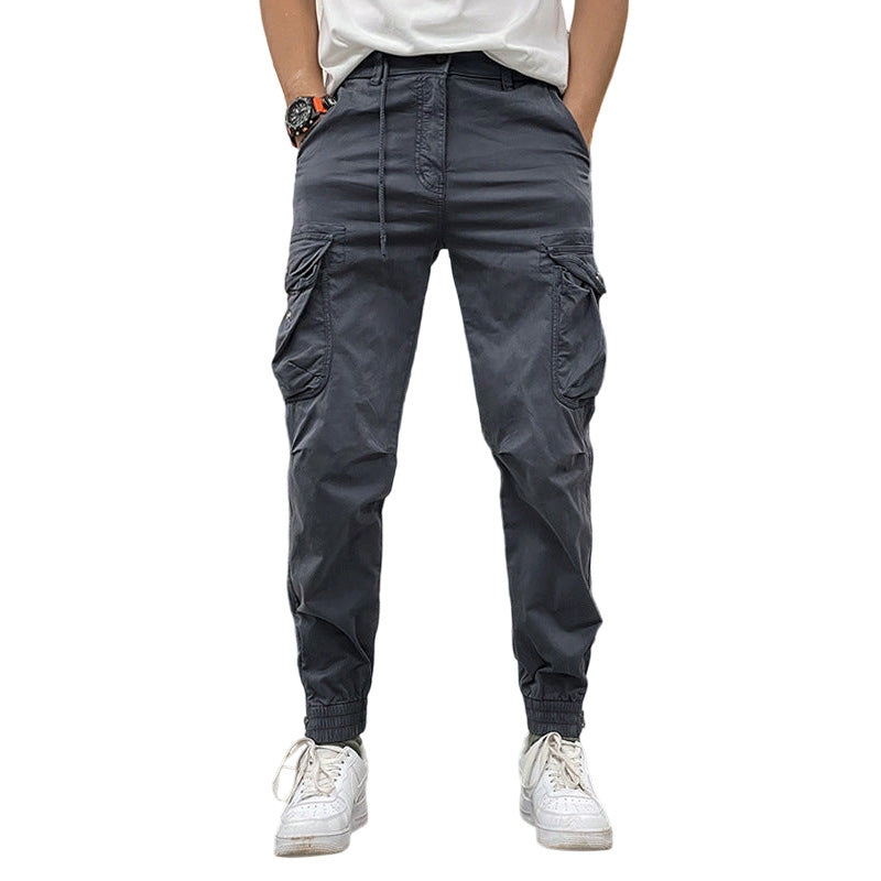 VALERIA LAURENT | Pantalones Cargo Marino Multibolsillo