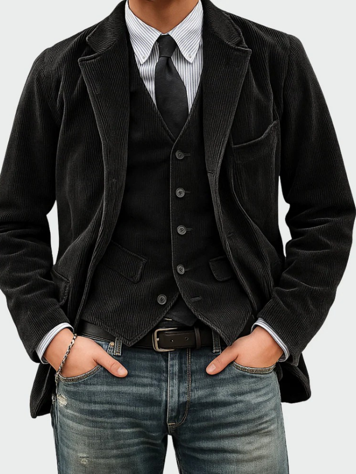 VALERIA LAURENT | Tommy™ | Conjunto de 2 piezas: blazer y chaleco