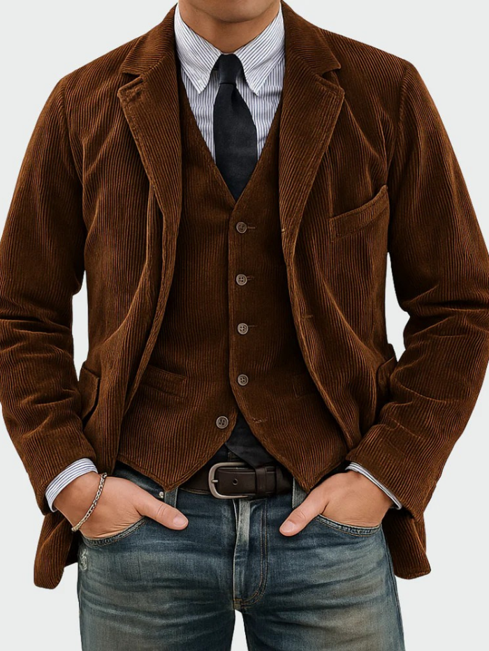 VALERIA LAURENT | Tommy™ | Conjunto de 2 piezas: blazer y chaleco