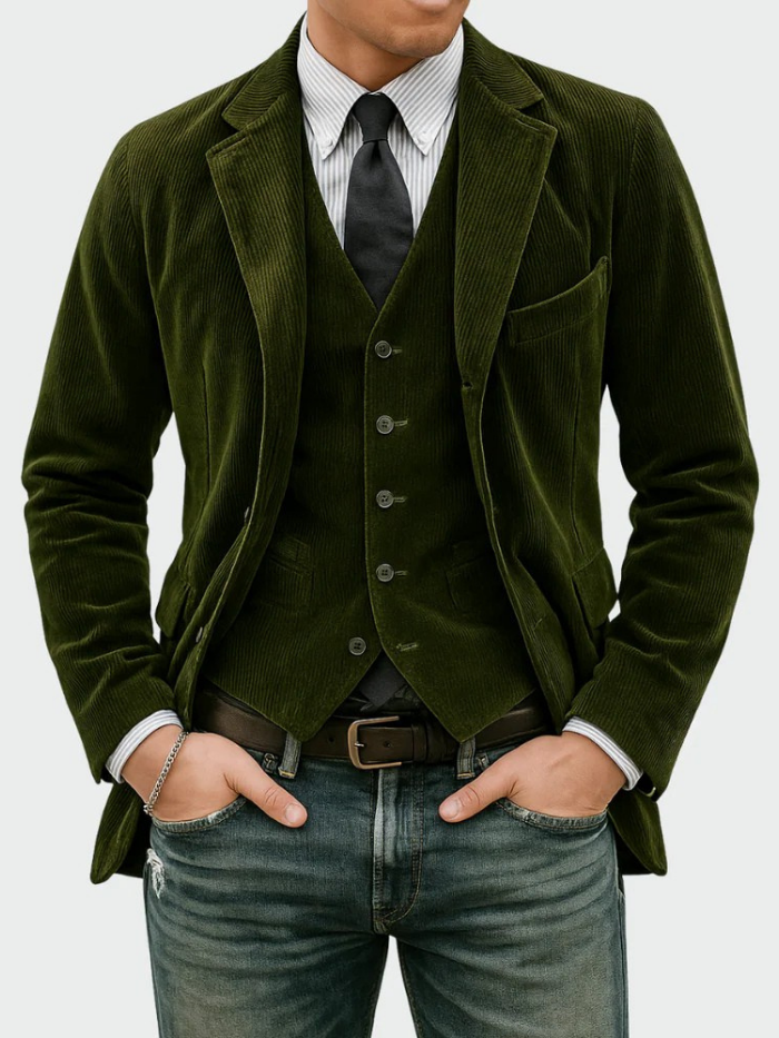 VALERIA LAURENT | Tommy™ | Conjunto de 2 piezas: blazer y chaleco