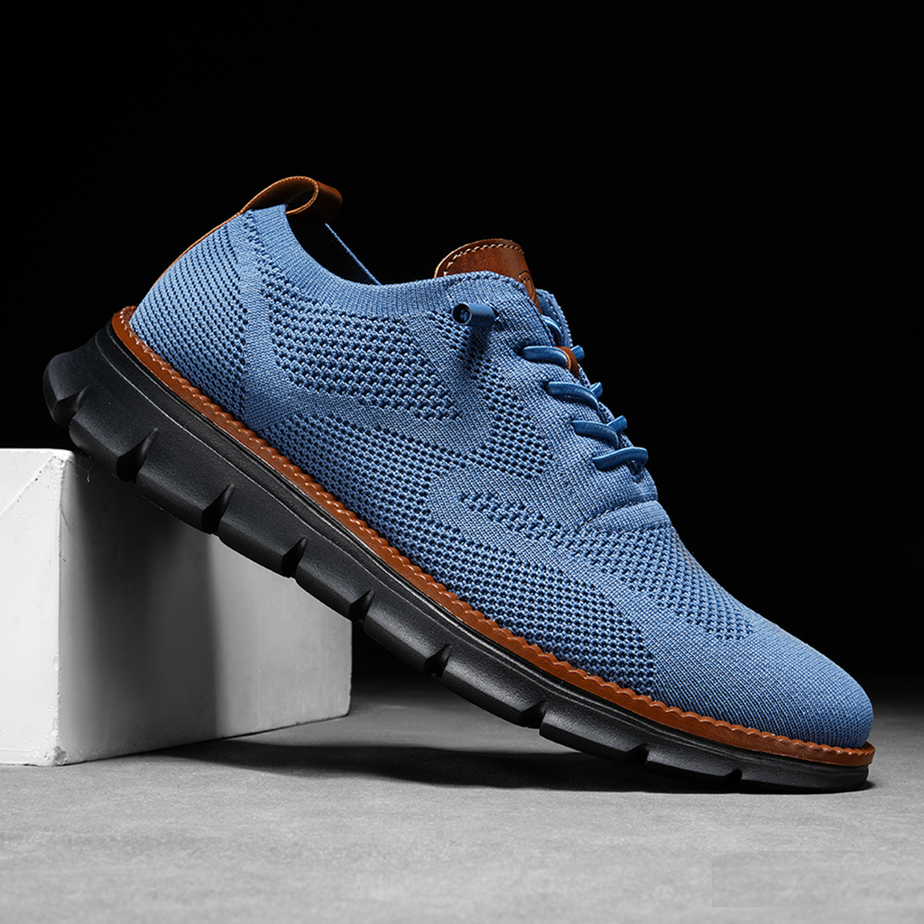 VALERIA LAURENT | Zapatos Transpirables Ultracomfort: Azul-Negro