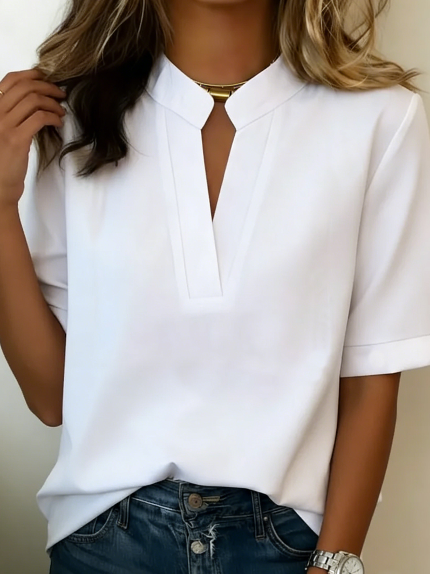VALERIA LAURENT | Lunvessa | Camisa de manga corta de corte relajado