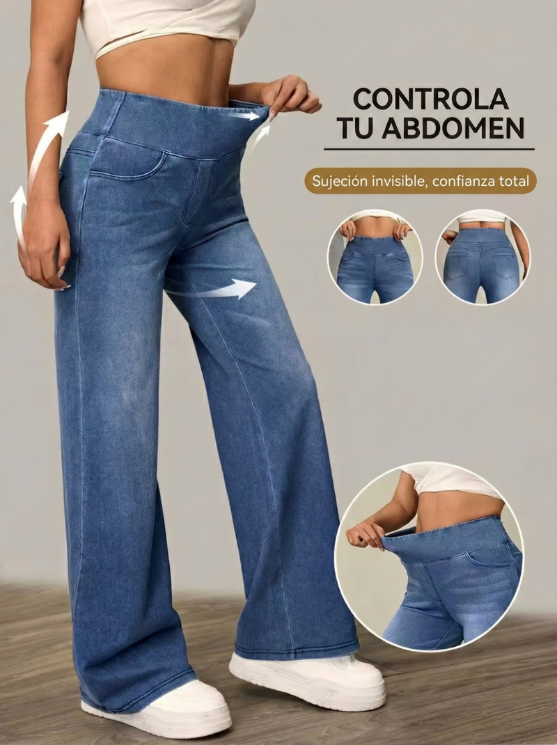 VALERIA LAURENT | Pantalones anchos con control de abdomen.