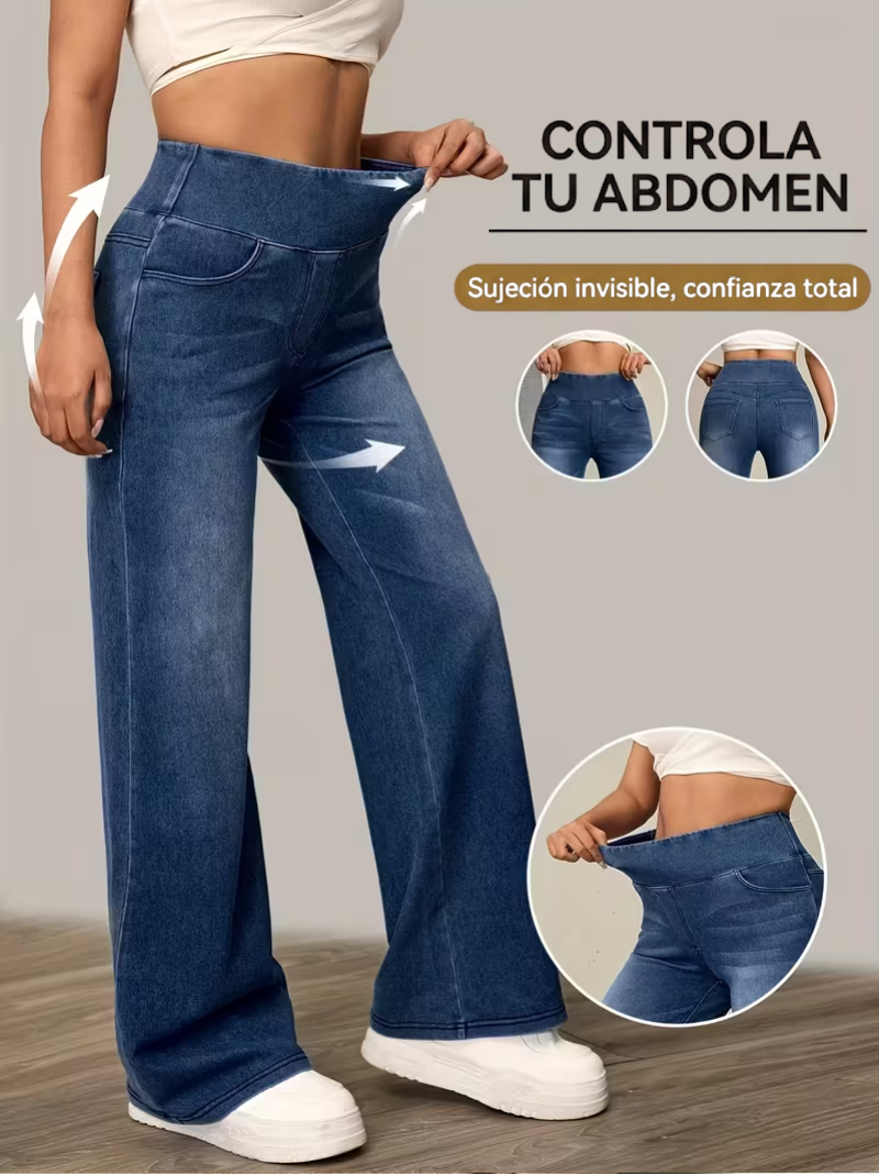VALERIA LAURENT | Pantalones anchos con control de abdomen.