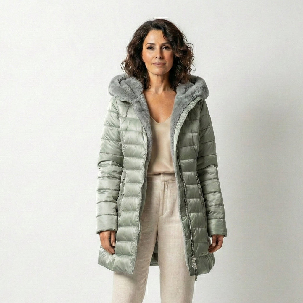 VALERIA LAURENT | Chaqueta de invierno con forro de pelo cálido.