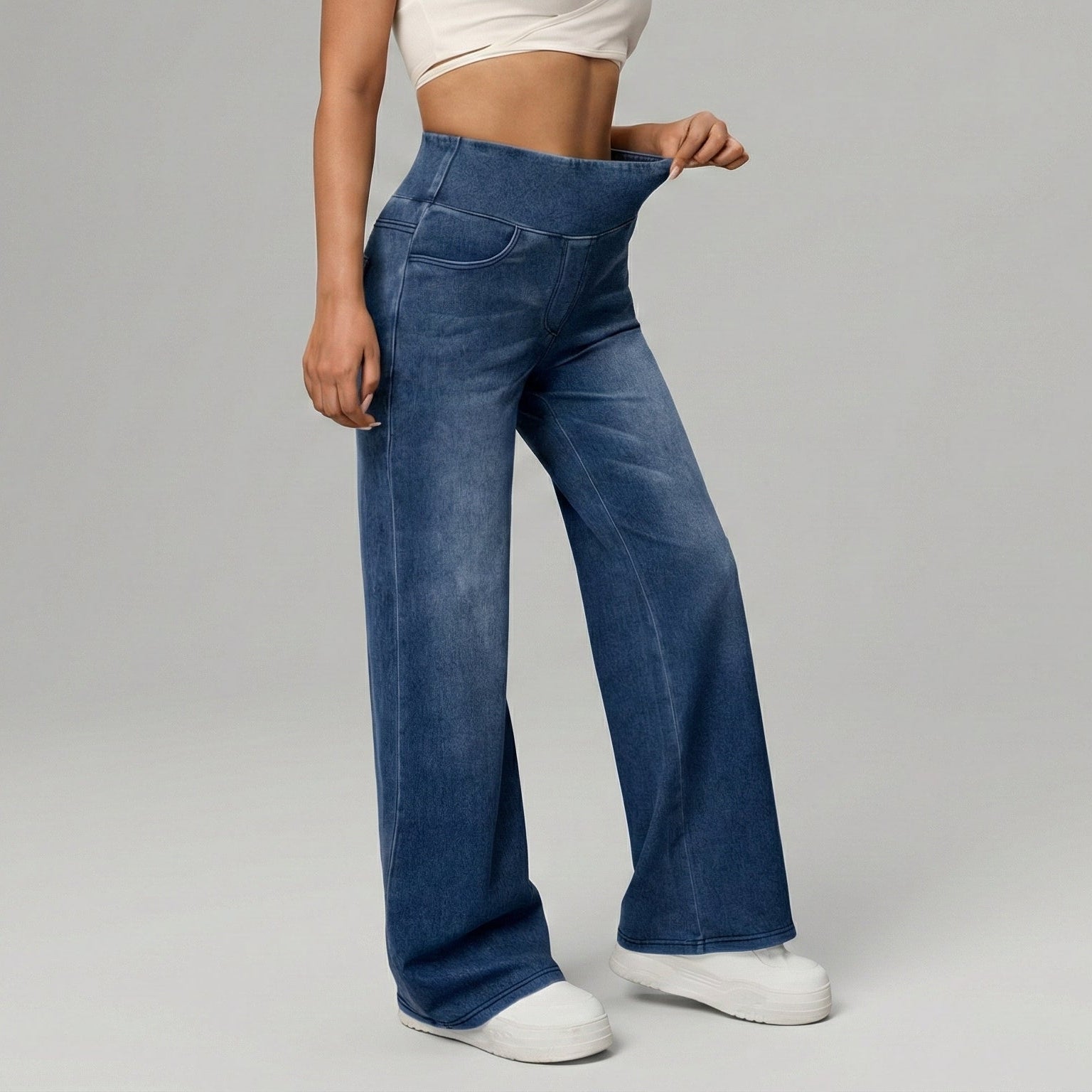 VALERIA LAURENT | Pantalones anchos con control de abdomen.
