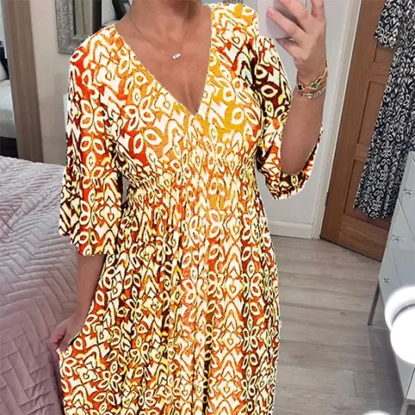 VALERIA LAURENT | Vestido Floral Elástico