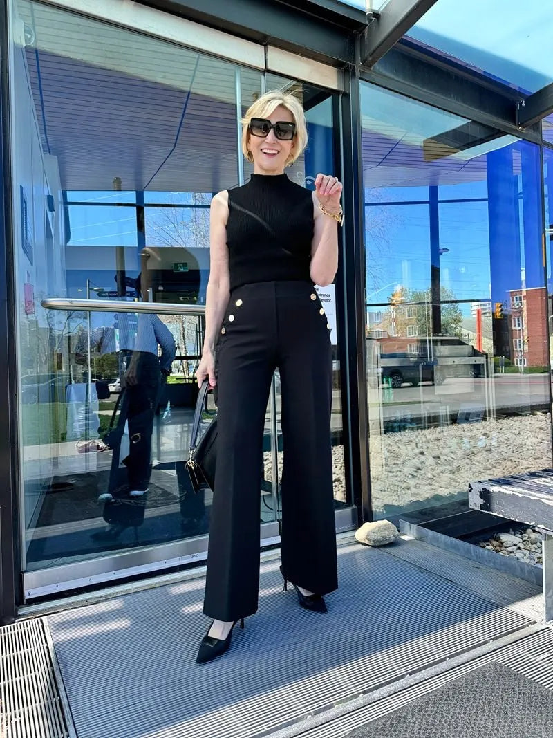 VALERIA LAURENT | Pantalones de pata ancha con control de abdomen