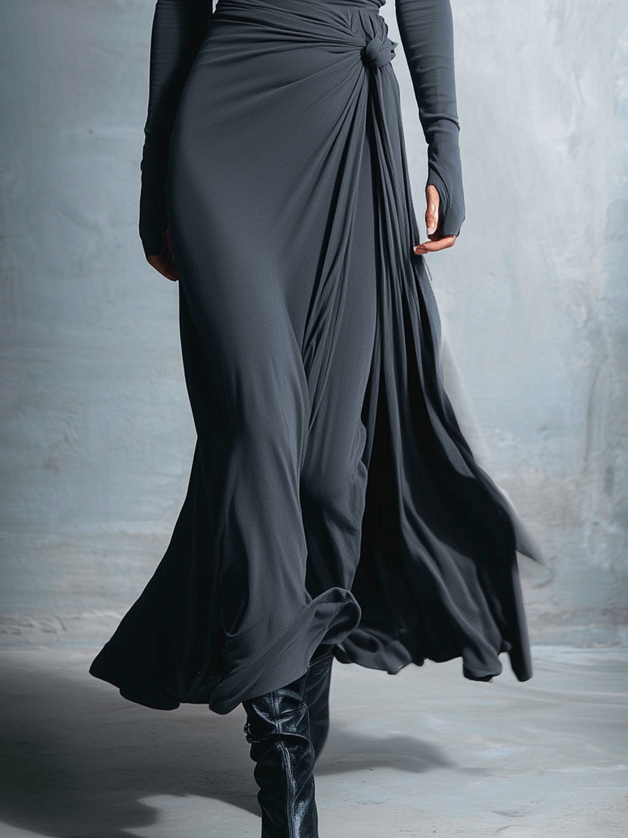 VALERIA LAURENT | Naiara ❘ Vestido maxi con nudo lateral