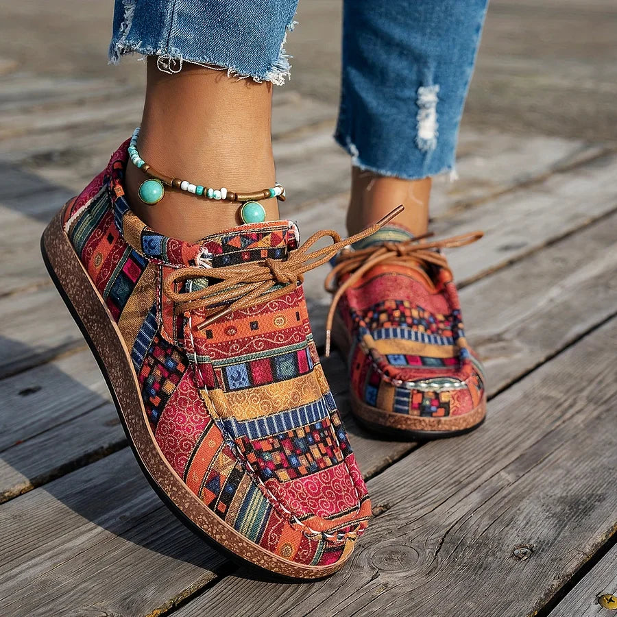 VALERIA LAURENT | Zapatillas Ortopédicas de Confort Multicolor para Mujer.