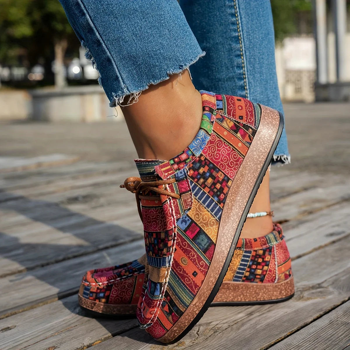 VALERIA LAURENT | Zapatillas Ortopédicas de Confort Multicolor para Mujer.