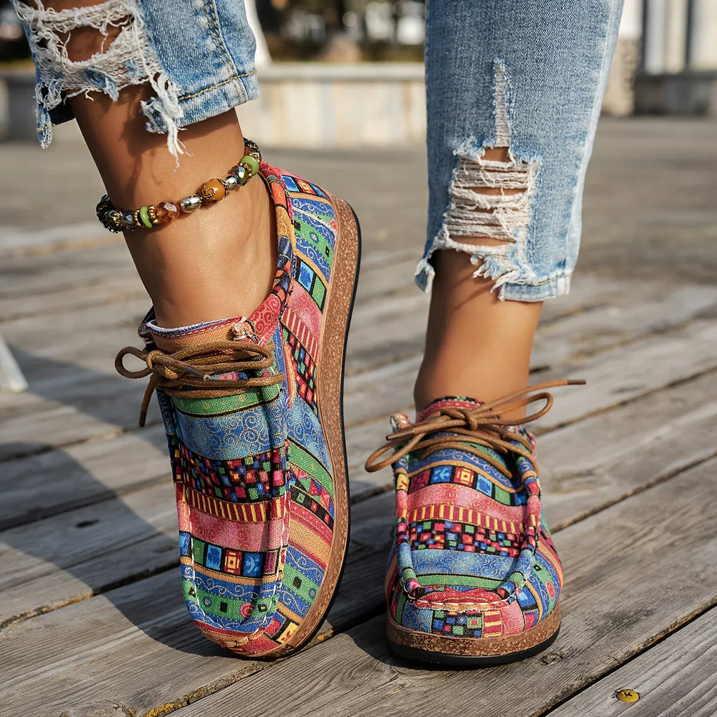 VALERIA LAURENT | Zapatillas Ortopédicas de Confort Multicolor para Mujer.