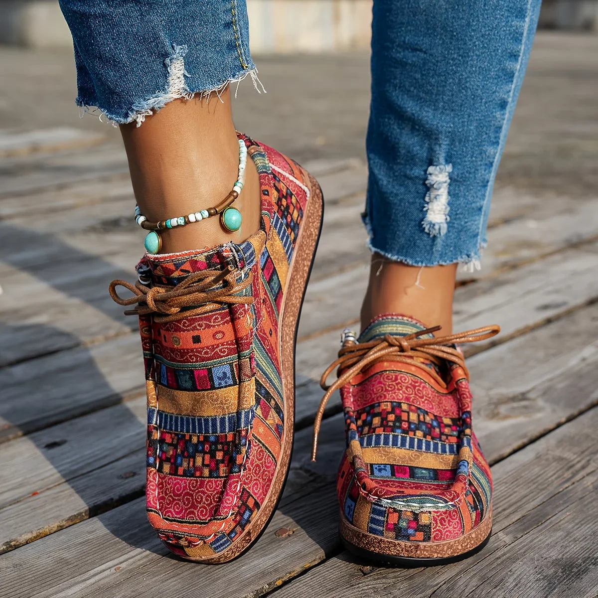 VALERIA LAURENT | Zapatillas Ortopédicas de Confort Multicolor para Mujer