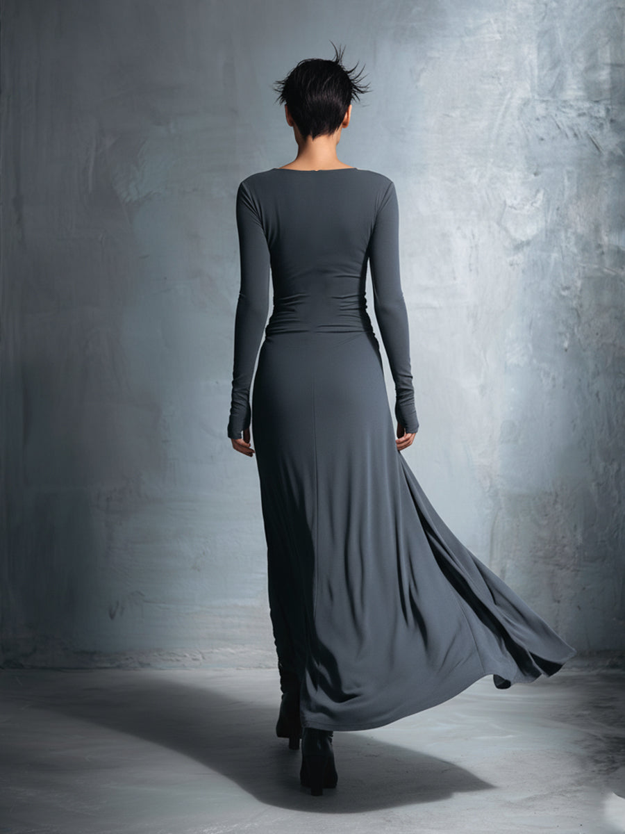 VALERIA LAURENT | Naiara ❘ Vestido maxi con nudo lateral