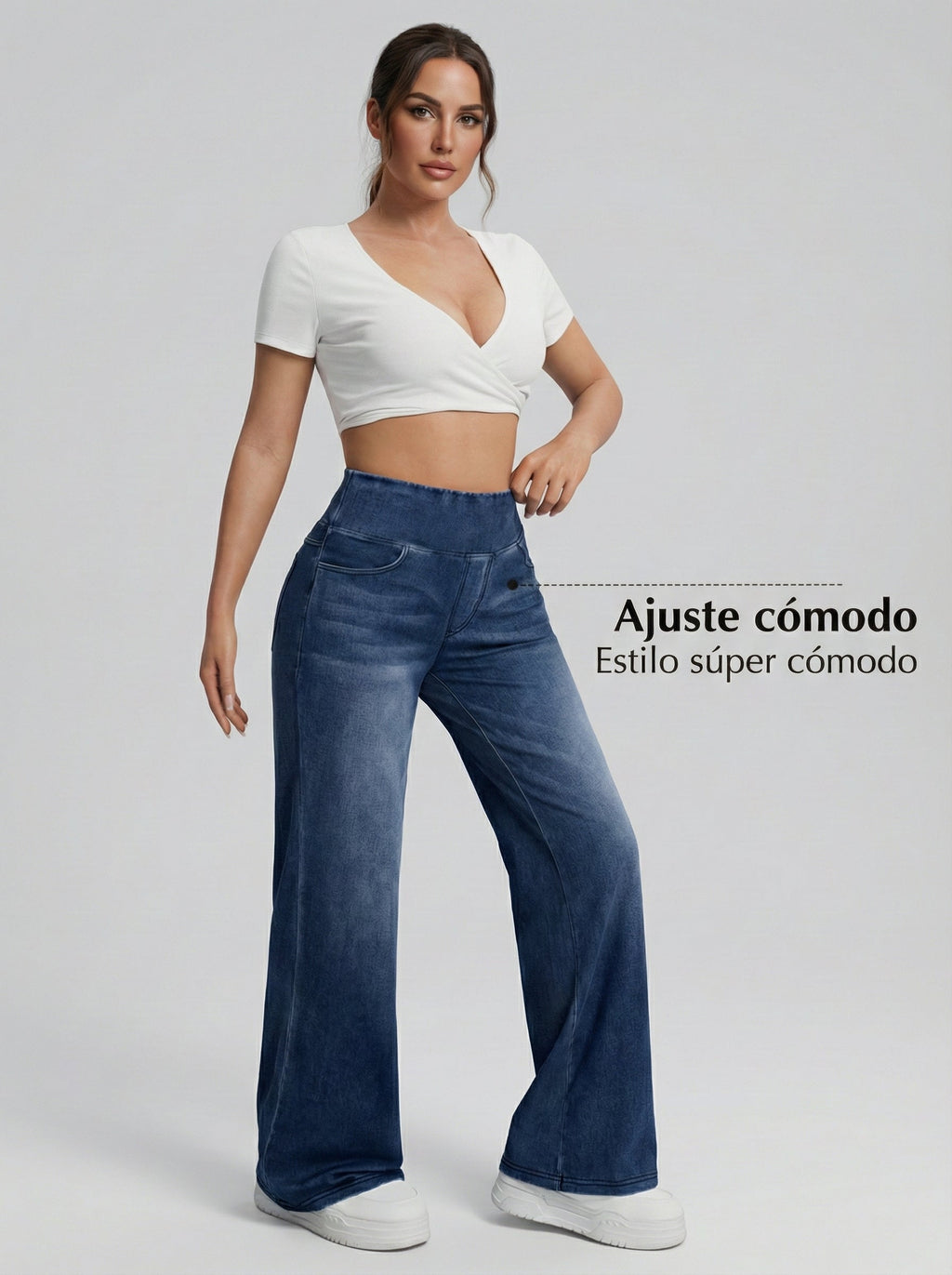 VALERIA LAURENT | Pantalones anchos con control de abdomen.