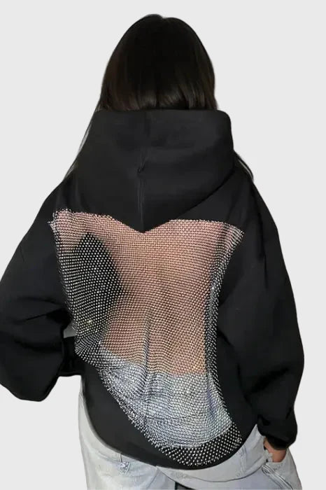 VALERIA LAURENT | Sudadera Crystal Mesh