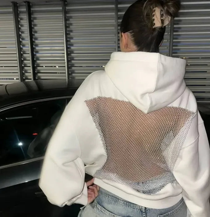 VALERIA LAURENT | Sudadera Crystal Mesh